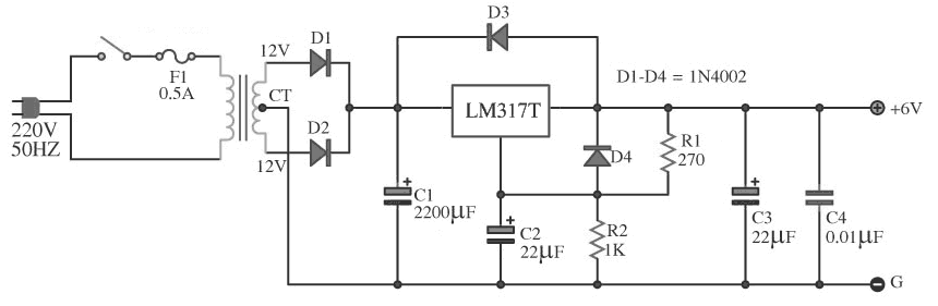 lm317 circuits projects